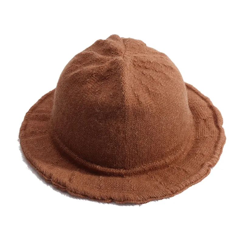 Fashion Baby Solid Pattern Fisherman Hat Warm Autumn Winter Bucket Hat for Newborn Infant Baby Toddler Boys Girls