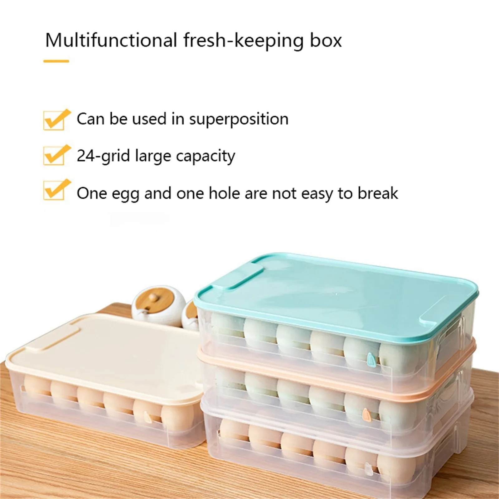 Контейнер для хранения яиц кухонный держатель Штабелируемый пластиковый