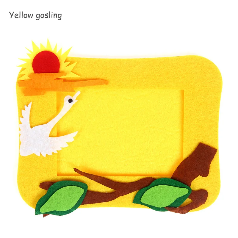 yellow goose 1 шт. детский подарок ручной работы для рукоделия производственный материал посылка DIY Аппликация мультяшное животное домашний декор фоторамка игрушки для рукоделия - Цвет: yellow goose