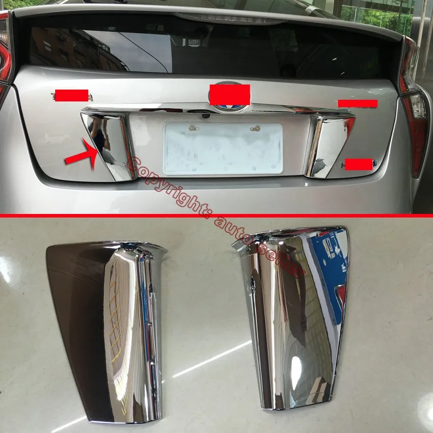 

For Toyota Prius 2016 2017 ABS Chrome Rear Trunk Lid side Cover Trim