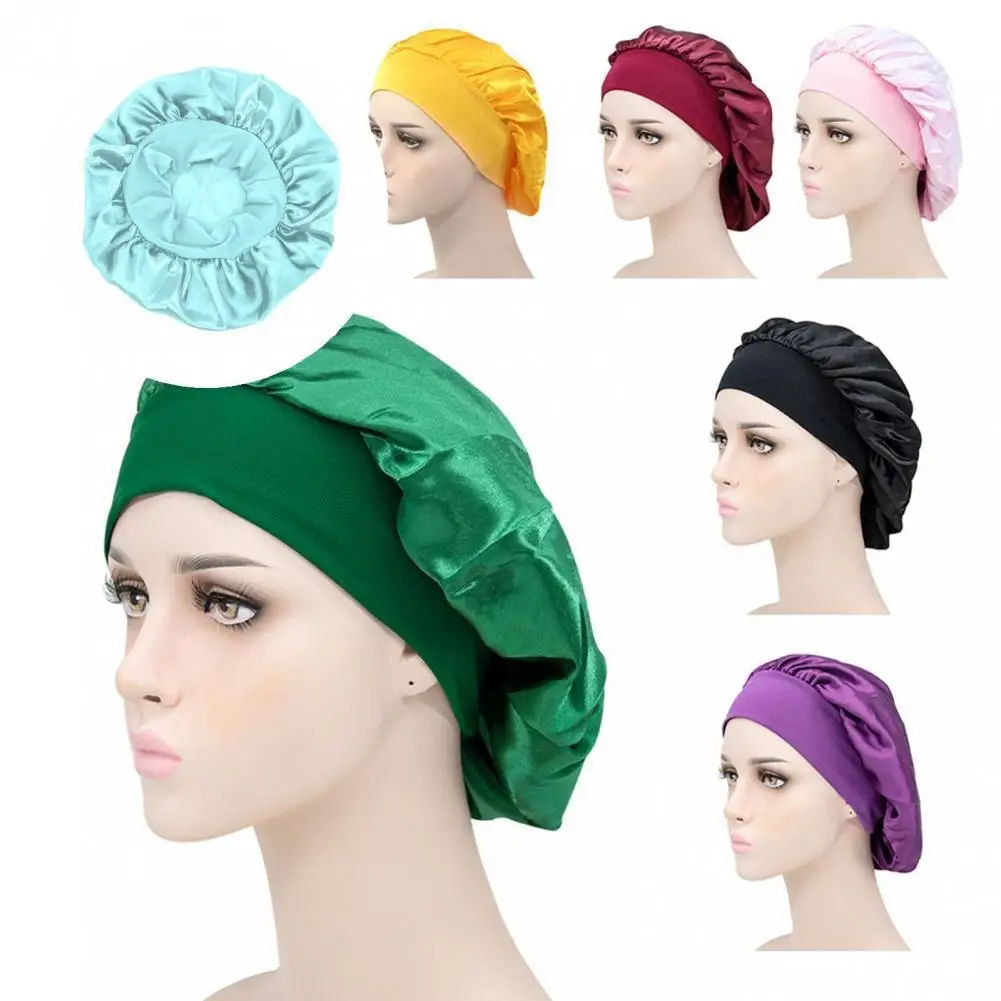 

Fashion Shower Cap Breathable Wear Resistant Shower Hat Comfort Stretch Hair Care Wrap