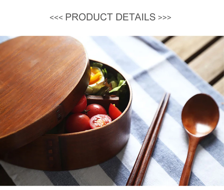 Baispo 3 шт./компл. Bento Box японский стиль ланч бокс для деревянные детские игрушки материал ПОСУДА Контейнеры для еды с отсеками здоровые