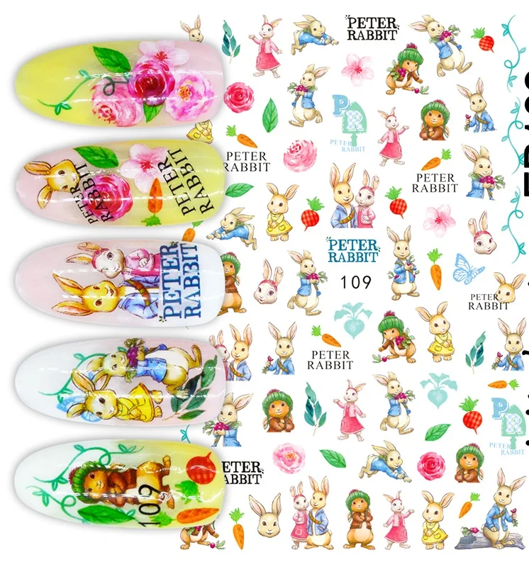 CA 397 HANYI 6 21 серии ribbits стикеры 3d на ногти nail art Наклейки cheetsan бренд шаблон &quotсделай