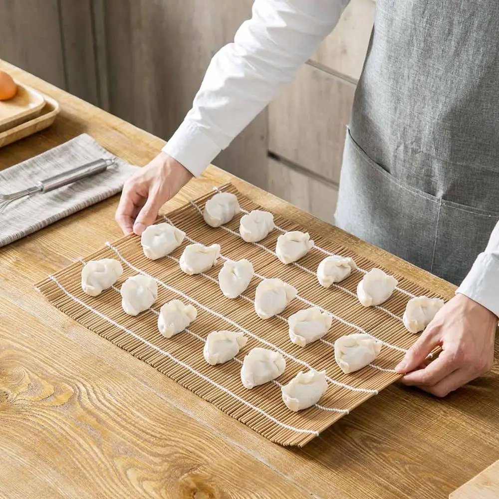 Бамбуковая занавеска пельменей штора квадратная коврик кухонные принадлежности