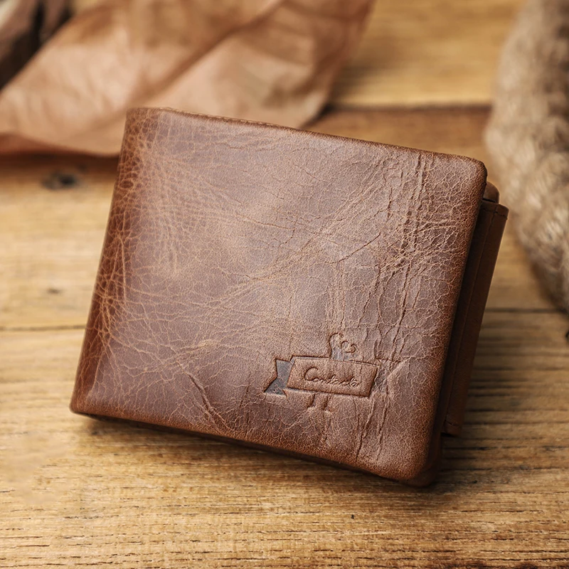 Контакта Бесплатная гравировка из натуральной кожи кошелек Для мужчин небольшой