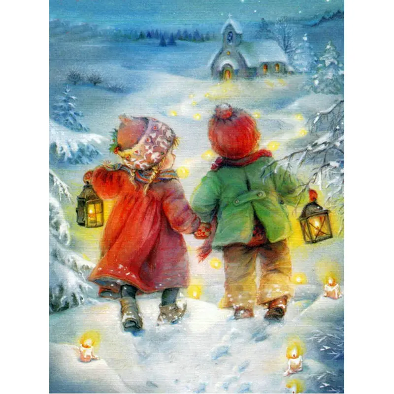 Картина для алмазной вышивки стразы мозаика 5D сделай сам мальчиков и девочек