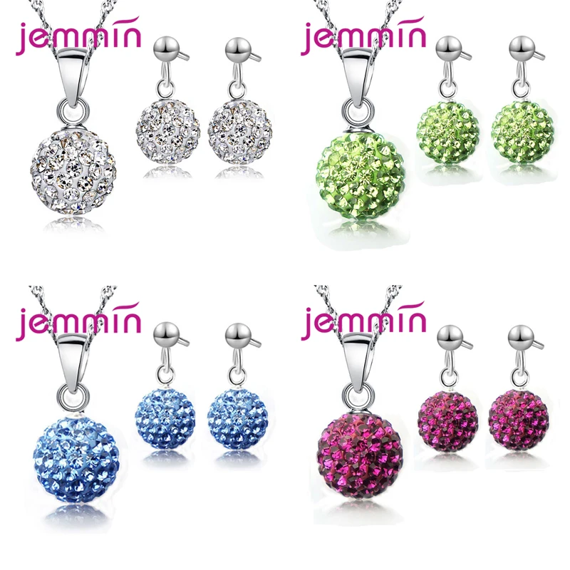 Роскошное романтическое ожерелье серьги ювелирные наборы круглая форма