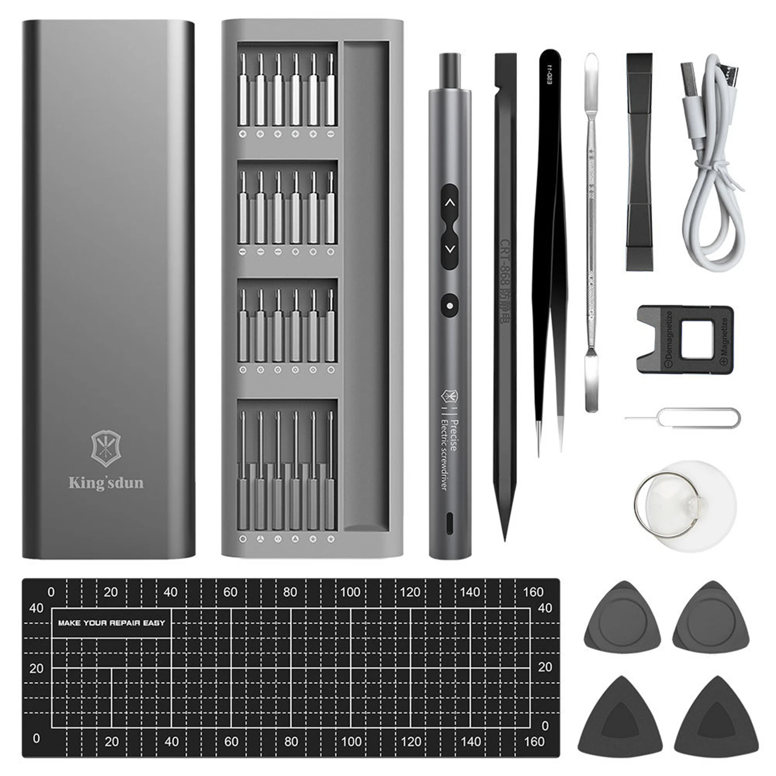 

62 In 1 Electric Screwdriver Set, USB Cable Charging, Built-in LED Light Design, Mobile Computer Precision Repair Tool