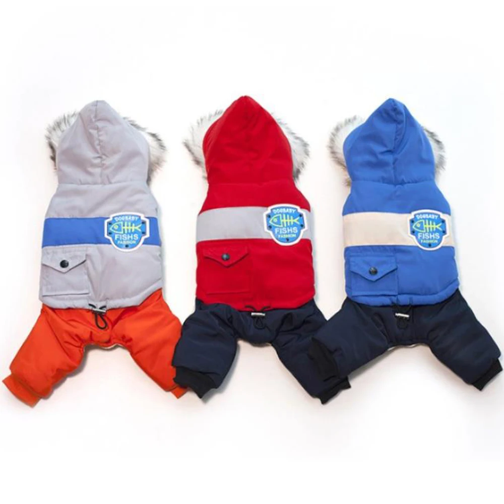 

Pet Clothes Dog Winter Coat Warm For Small Dogs Soft Fur Hoodies French Bulldog Chihuahua Costume Windproof Cold Weather Clothe