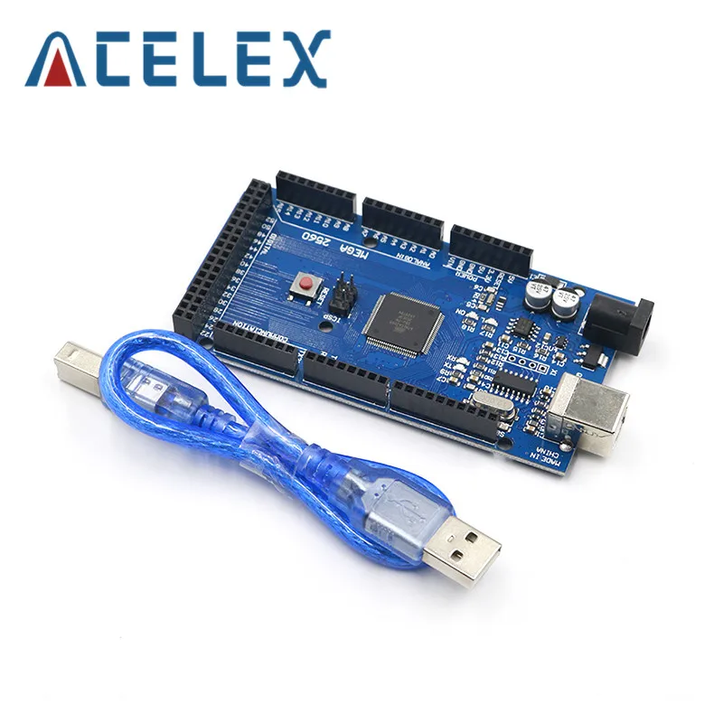 MEGA2560 MEGA 2560 R3 (CH340G) Pro mini AVR USB плата разработки с кабелем для arduino|Детали и аксессуары