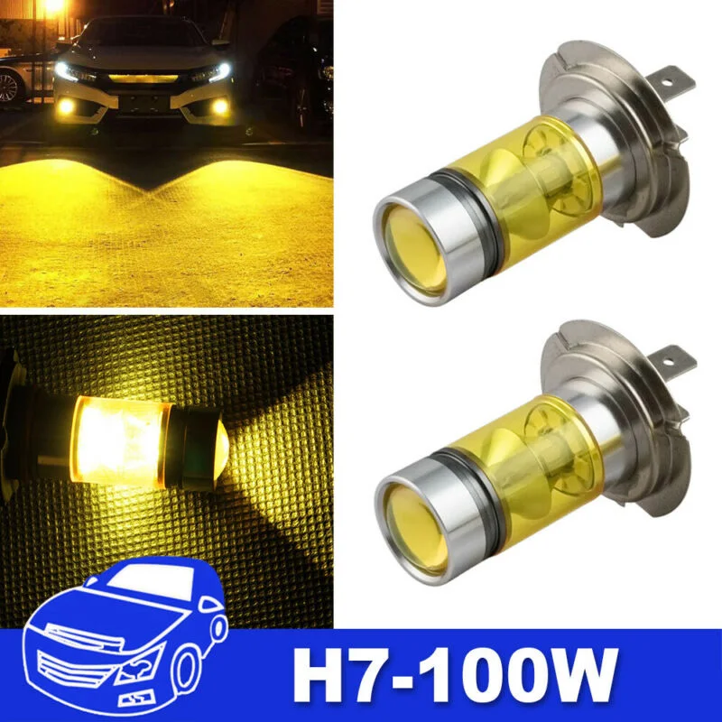 

3000K LED headlight Aluminum Alloy Replacement Bulb Parts 2pcs Fog Light