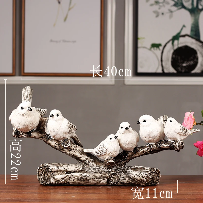 Современные креативные украшения в американском стиле с птицами из смолы