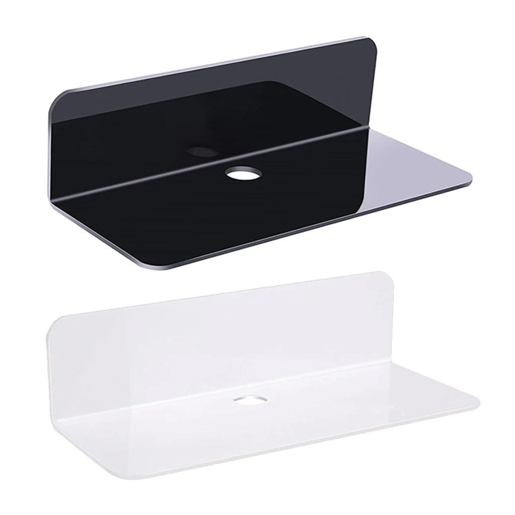 Acrylic Floating Wall Shelf Adhesive Expand Wall Space Small