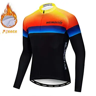 New long sleeve cycling Jersey Men's team Autumn winter Thermal fleece clothing ropa ciclismo biking spain brazil | Спорт и