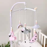 diy baby bed bell hanging toys mobile crib holder rotate bracket baby rattle toys hanging decorations kids room decorations