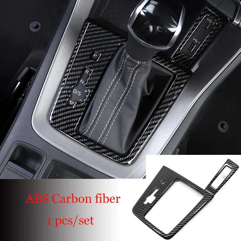 

For Audi Q3 2019 2020 Accessories ABS Matte/Carbon fiber LHD Car gear shift knob frame panel Decoration Cover Trims Car Styling