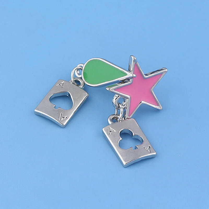 

Hisoka Cosplay Earrings Anime Stars Teardrop Poker Drop Earrings