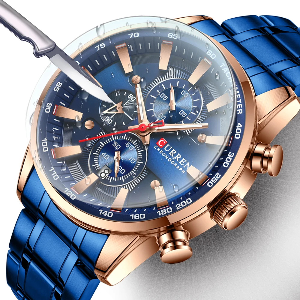 

CURREN Fashion Watches Mens Creative Men's Wristwatches Luxury Quartz Watches Sports Waterproof Business Reloj Mujer