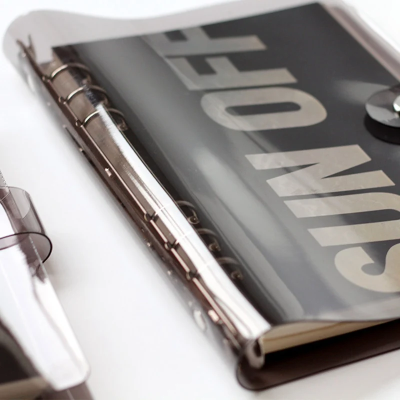 Прозрачный 6 отверстий связующий дневник планировщик Обложка A5 A6 спираль