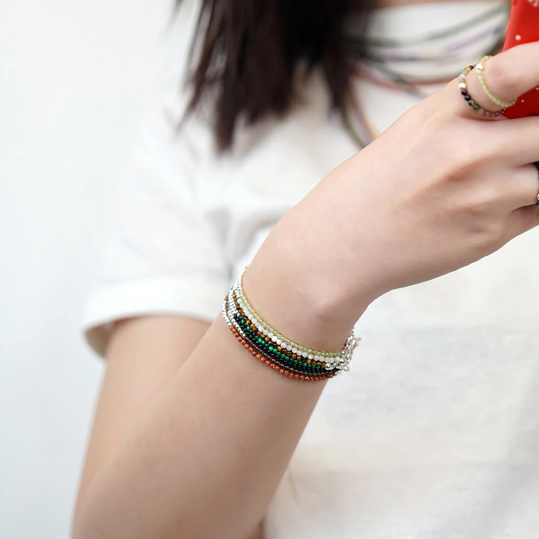 FFWFF Diy Регулируемые браслеты из натурального камня с кристаллами для женщин Шарм