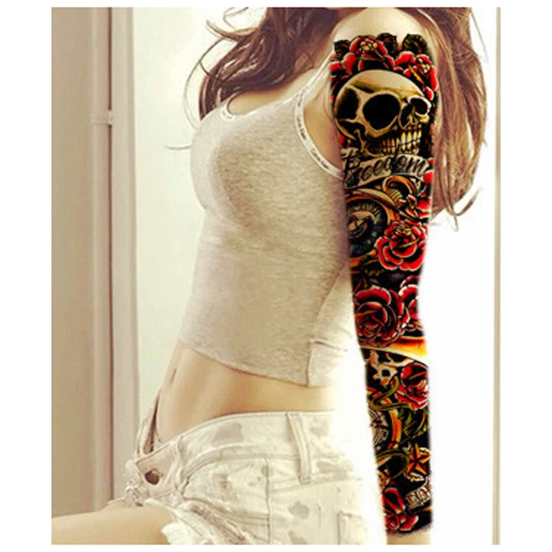 Large Arm Sleeve Tattoo Waterproof Temporary Tattoo Stickers Totem Geometric Body Art Full Fake Tatoo for Women Men