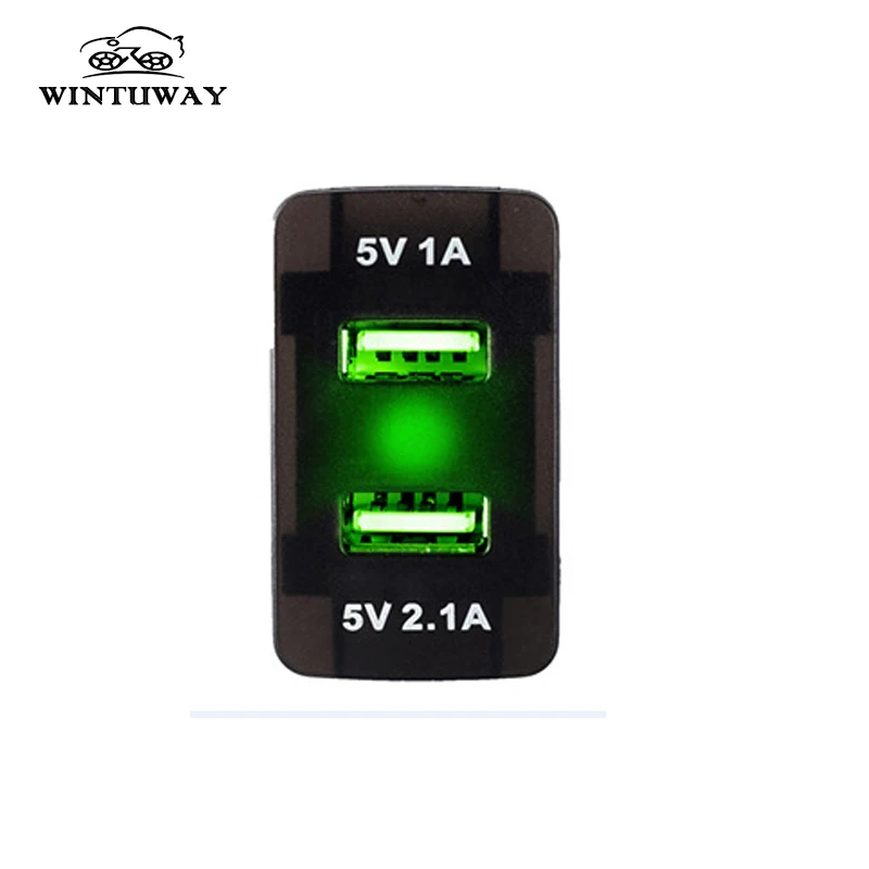 Зеленая прикуриватель с двойным USB-портом зарядное устройство для Honda Accord Civic