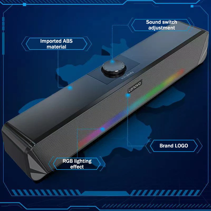 

Lenovo TS33 Bluetooth Soundbar Speaker Home Movie Surround Sound Subwoofer Smart Small Appliance Wired USE Wireless Speaker