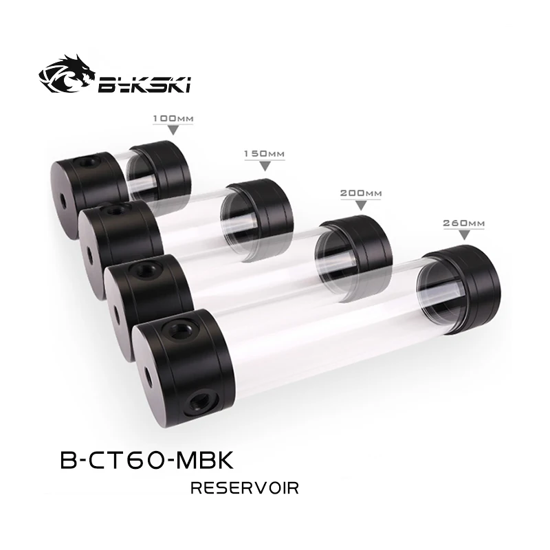 Резервуар для водяного охлаждения Bykski 100/150/200/260 мм диаметр 60 мм|Кулеры и системы