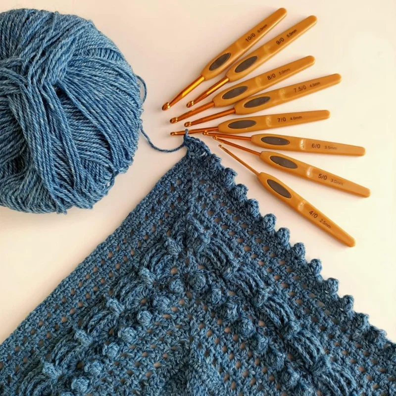 8Pcs Handmade Crochet Hook Set Stitches Sewing Tool Home Knitting Needles Aluminum Alloy DIY Portable | Дом и сад