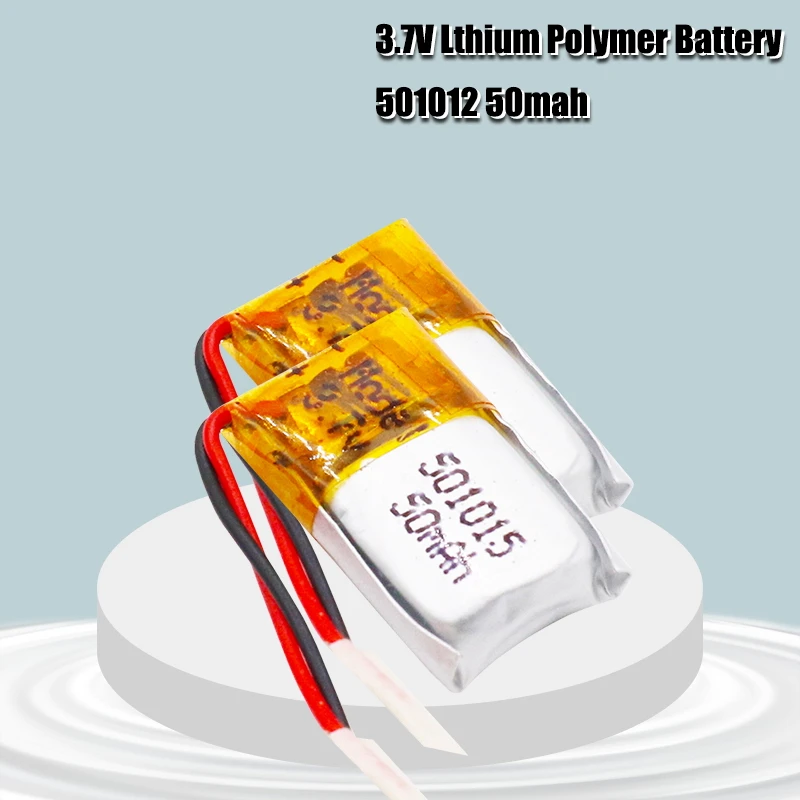 

501012 50mah Lipo cells 3.7V Lithium Polymer Rechargeable Battery For MP3 MP4 DVD GPS car recorder Bluetooth headset Toy