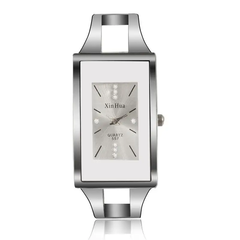 

Xinhua Women Watches Fashion Rectangle Watches Women Stainless Steel Quartz Bangle Watches Women Ladies Watch montre femme
