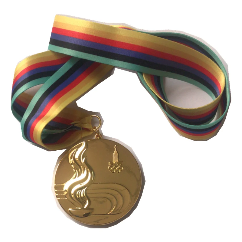 1 шт. металлическая золотая медаль для чемпионата по искусству Москвы зима 1980