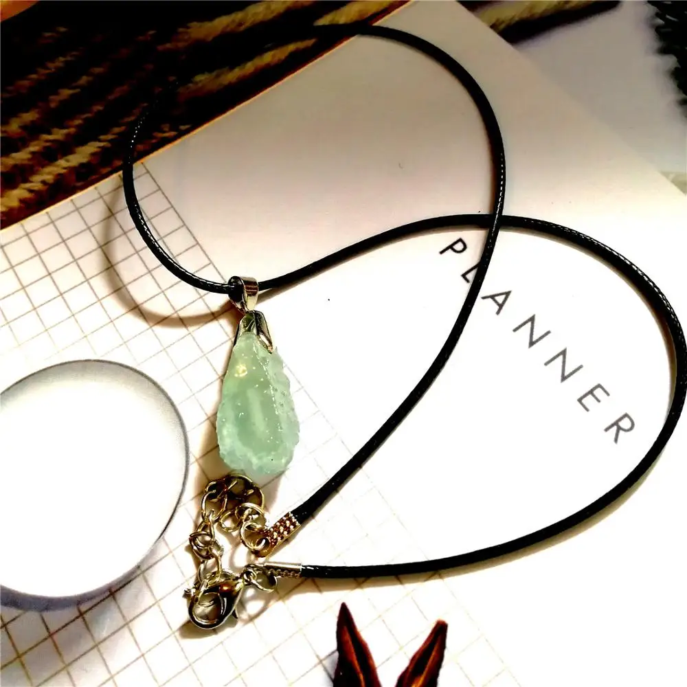 

7 pcs natural aquamarine Rough pendant necklace,handmade jewelry, March birthstone pure 925 sterling solid siver fine jewelry