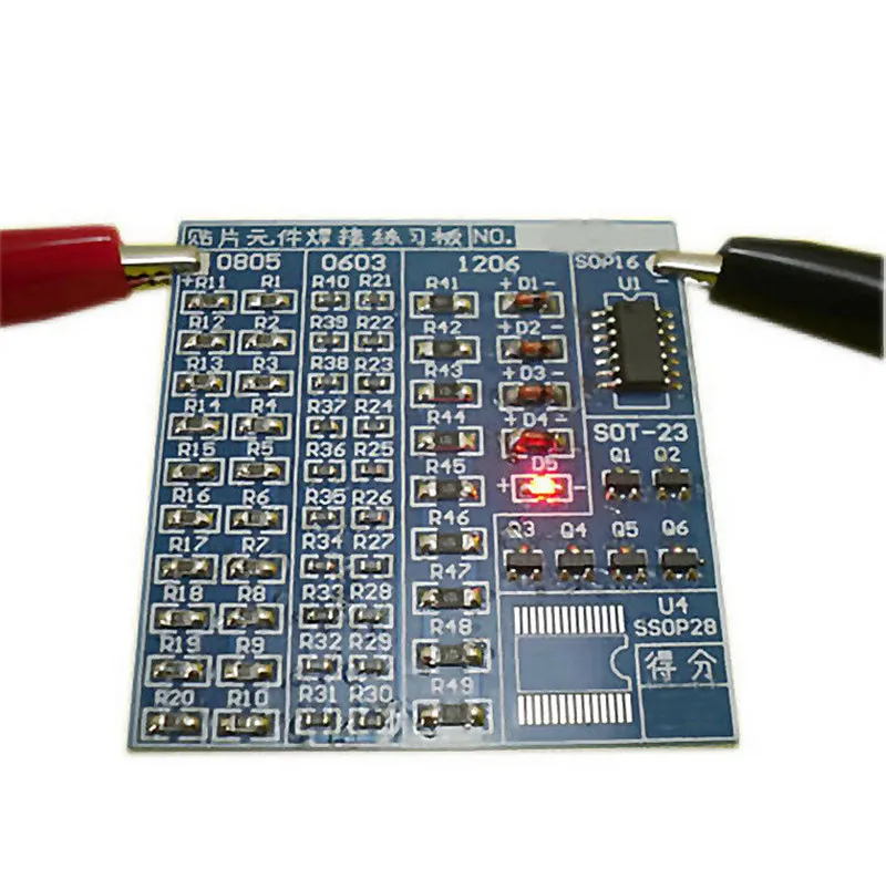 1Set Resitor Diode Transistor By start Learning Electronic SMT SMD DIY Component Welding Practice Board Soldering Kit | Инструменты
