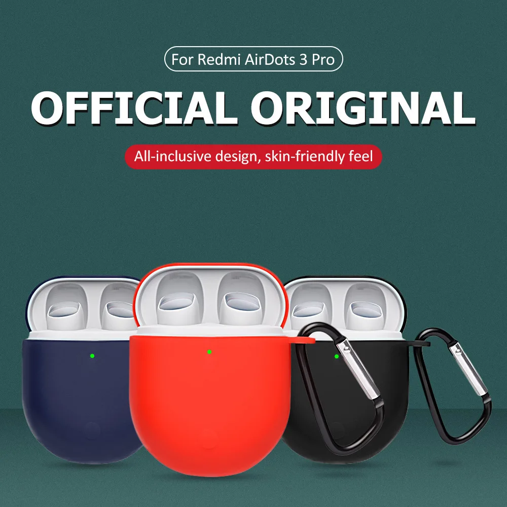 

Чехол-накладка для Redmi AirDots 3 Pro, противоударный, силиконовый, с брелоком