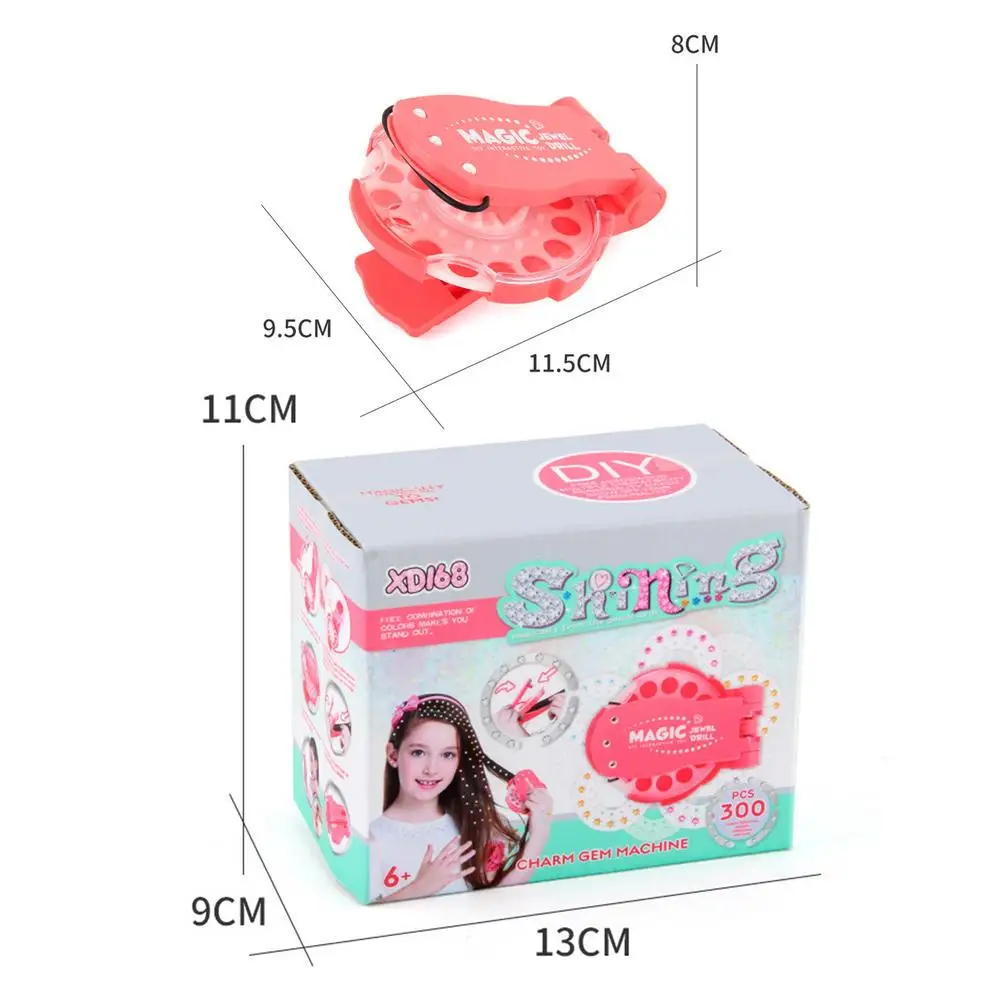 Детский инструмент для укладки волос с самоклеящимися 20 драгоценными камнями и