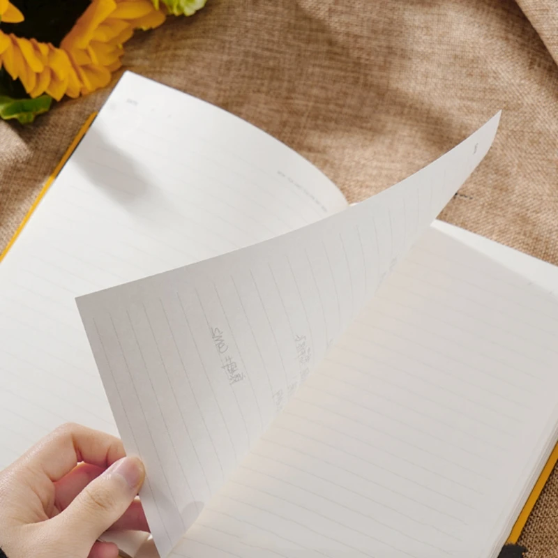 

G92E PU Leather Sunflower Notebook A5 Schedule Book Diary Weekly Planner Notepad Gift