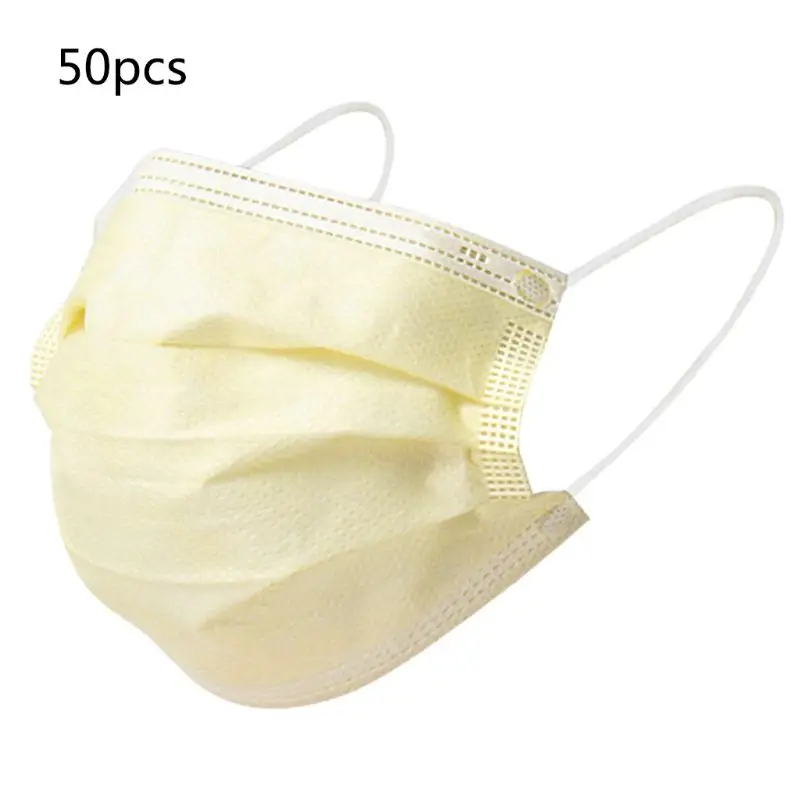 

50Pcs Adults Kids Non-woven Mouth Masks Disposable Dustproof Protective Cover New 2021