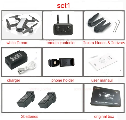 set2 CFLY Dream gps Дрон Радиоуправляемый квадрокоптер 1080P HD камера 5G wifi FPV передача на большие расстояния режим следования за мной круг Летающий - Цвет: set2