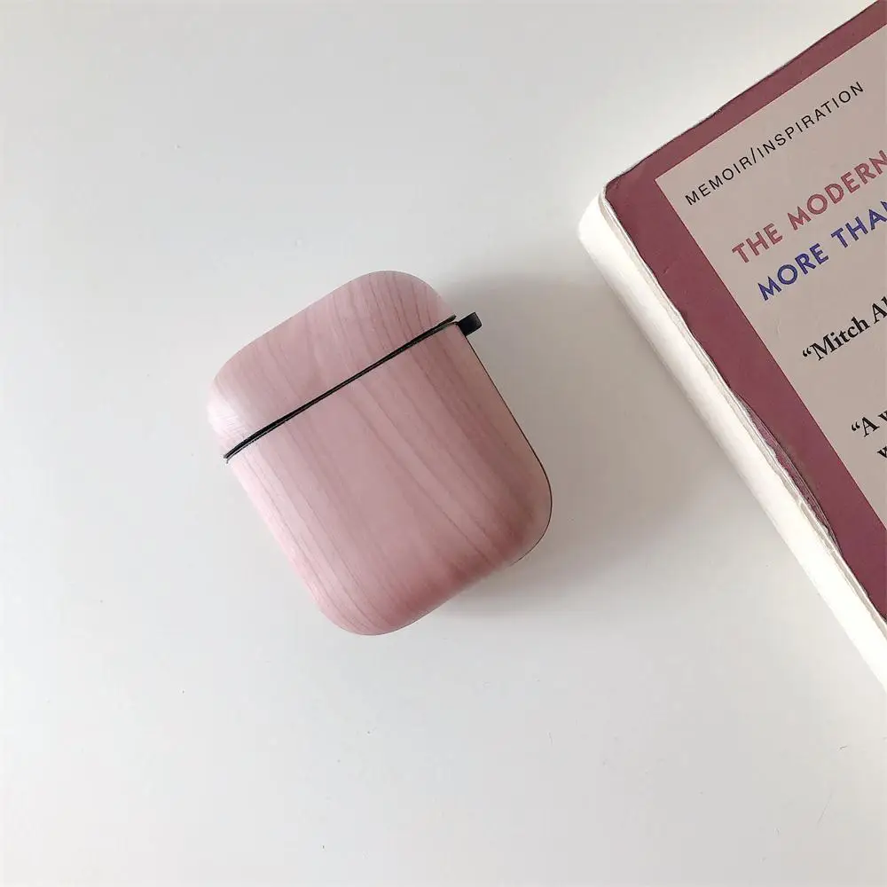 Чехол для Apple Airpods Bluetooth наушники защитный чехол наушников 1/2 IMD под дерево простой
