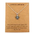Волнистые пляжные ожерелья с подвеской в виде морской черепахи для женщин, мужчин, девушек, модные ювелирные изделия унисекс, рождественский подарок
