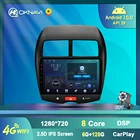 Автомагнитола для Mitsubishi ASX 2010-2017, мультимедийный плеер с рамкой и камерой, GPS-Навигатором, Android 10, Citroen C4 Peugeot 4008
