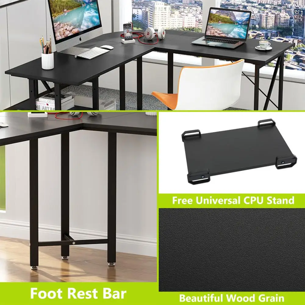 L образный компьютерный стол 67 &quotБольшой Угловой ПК латоп Рабочий