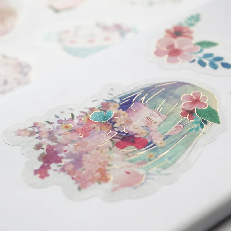 1 компл./упак. цветы Тотем памятки наклейки пакет разместил его Kawaii планировщик