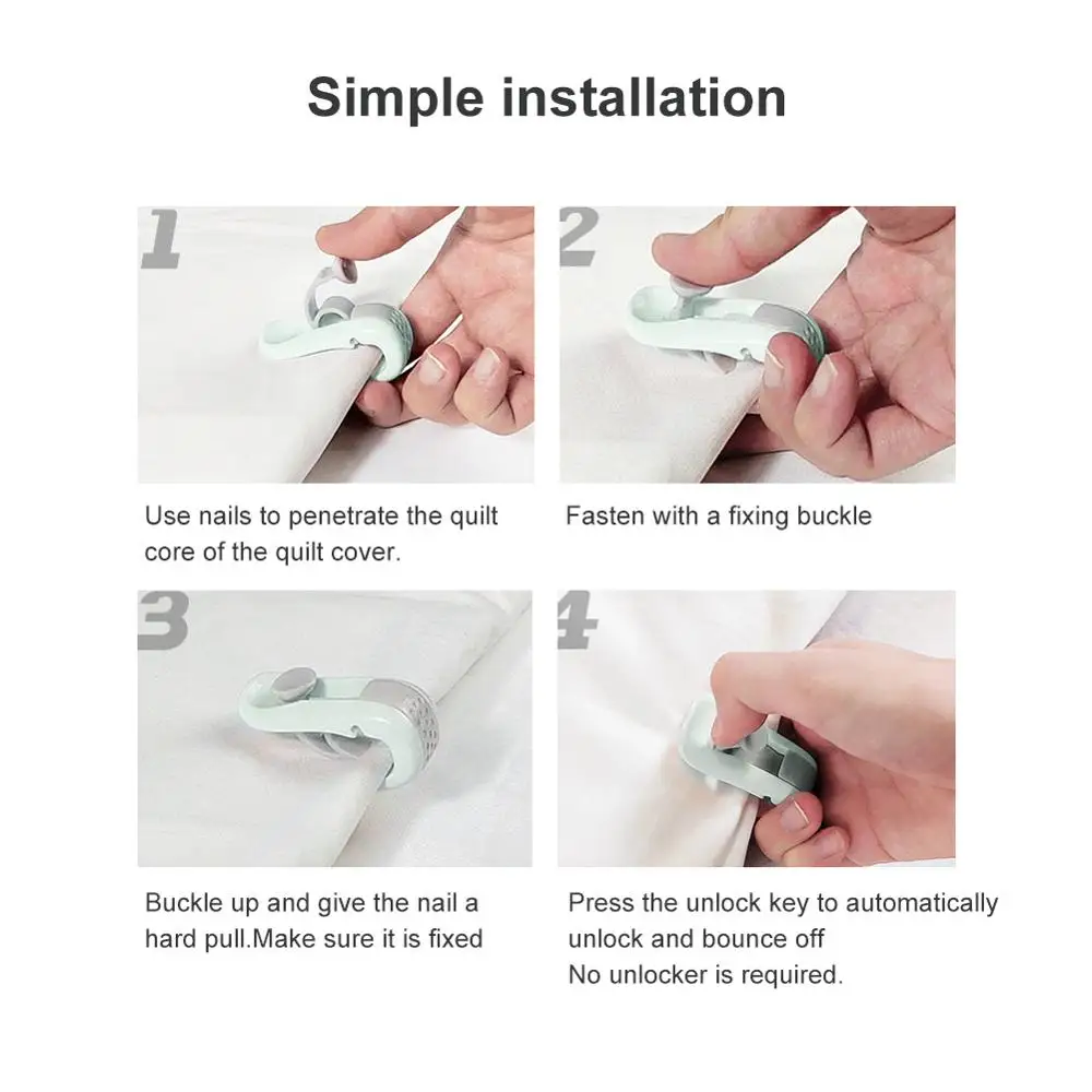 6 шт. зажим для одеяла невидимый защитный чехол кровати держатель простыни