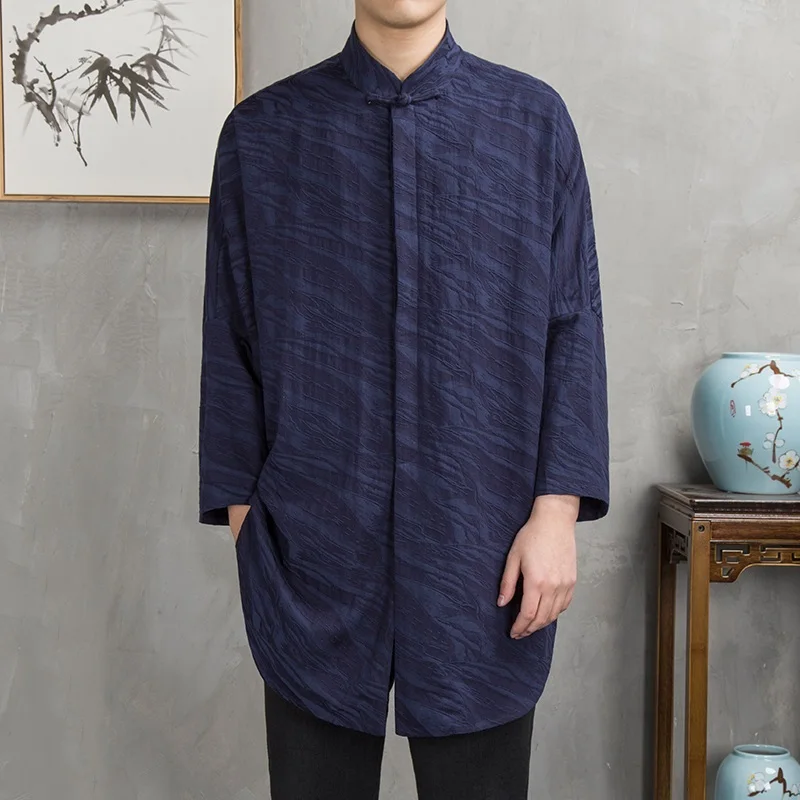 2021 мужская повседневная восточные кунг-фу одежда льняные рубашки для мальчиков в