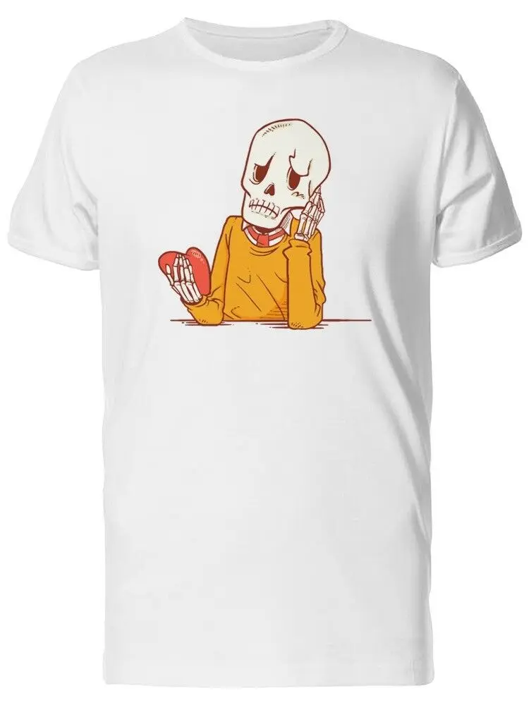 Мужская футболка с изображением разбитого сердца и скелета высшего