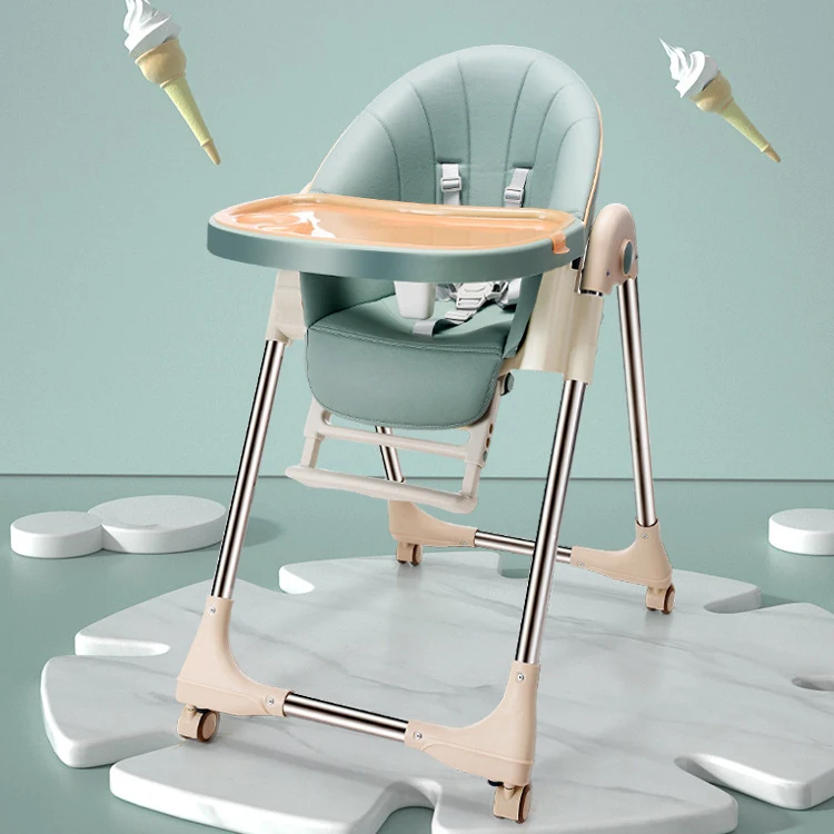 Luxmom baby high chair for Babies and Toddlers with Safe Meal Tray Adjustable Height