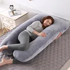 Поддерживающая Подушка для сна для беременных женщин, плюшевая подушка в форме подковы, подушки для сна на боку