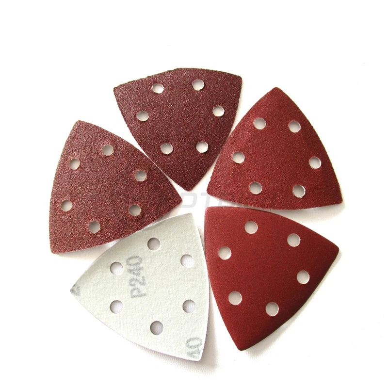 20pcs Self-adhesive Sandpaper Triangle Delta Sander Sand Paper Hook Loop Disc Abrasive Tools For Polishing Grit 60-240 | Инструменты